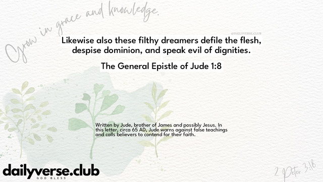 Bible Verse Wallpaper 1:8 from The General Epistle of Jude