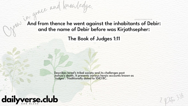 Bible Verse Wallpaper 1:11 from The Book of Judges