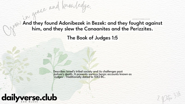 Bible Verse Wallpaper 1:5 from The Book of Judges
