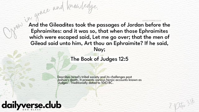 Bible Verse Wallpaper 12:5 from The Book of Judges