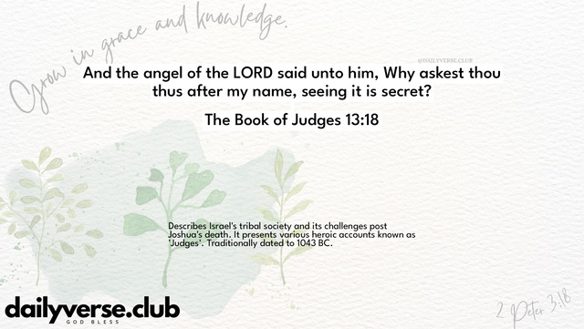 Bible Verse Wallpaper 13:18 from The Book of Judges