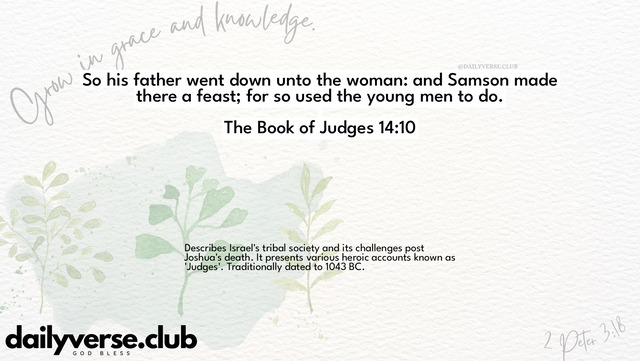 Bible Verse Wallpaper 14:10 from The Book of Judges