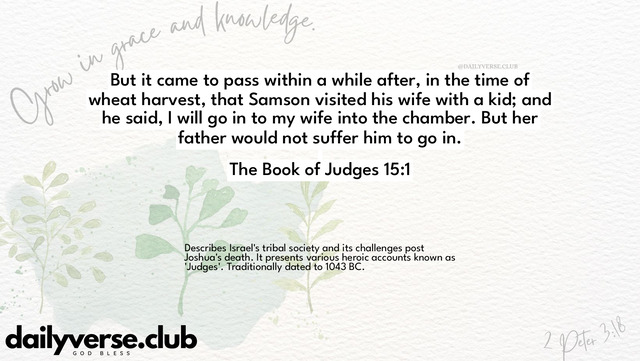 Bible Verse Wallpaper 15:1 from The Book of Judges
