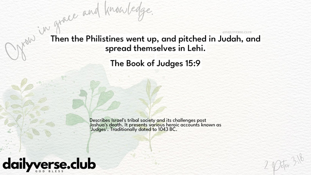 Bible Verse Wallpaper 15:9 from The Book of Judges