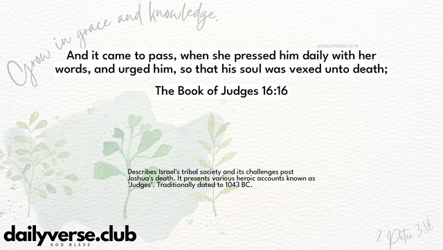 Bible Verse Wallpaper 16:16 from The Book of Judges