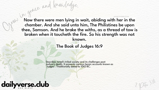 Bible Verse Wallpaper 16:9 from The Book of Judges