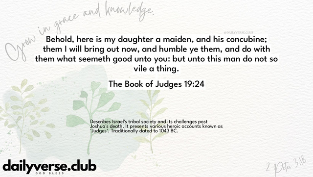 Bible Verse Wallpaper 19:24 from The Book of Judges