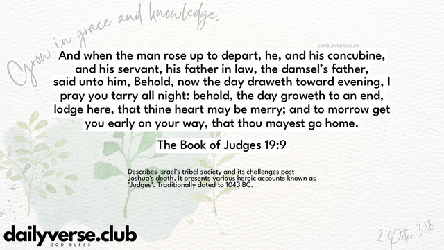 Bible Verse Wallpaper 19:9 from The Book of Judges