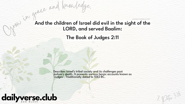 Bible Verse Wallpaper 2:11 from The Book of Judges