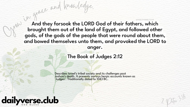 Bible Verse Wallpaper 2:12 from The Book of Judges