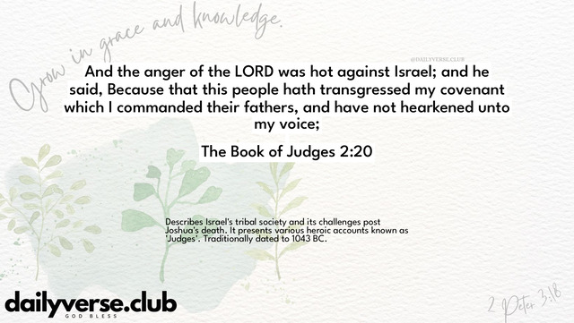 Bible Verse Wallpaper 2:20 from The Book of Judges