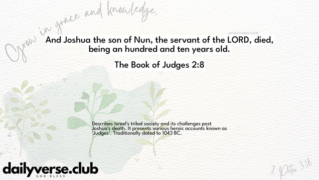 Bible Verse Wallpaper 2:8 from The Book of Judges