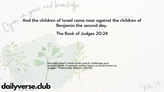 Bible Verse Wallpaper 20:24 from The Book of Judges