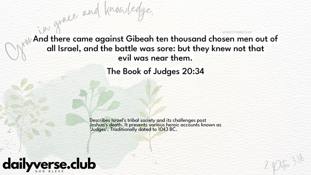 Bible Verse Wallpaper 20:34 from The Book of Judges