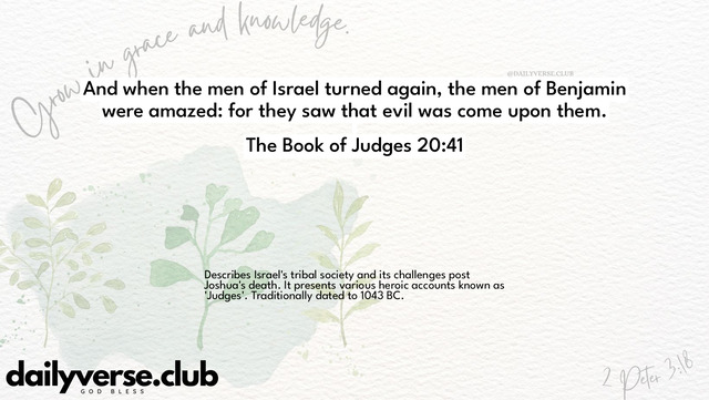 Bible Verse Wallpaper 20:41 from The Book of Judges