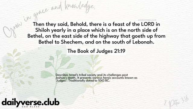 Bible Verse Wallpaper 21:19 from The Book of Judges