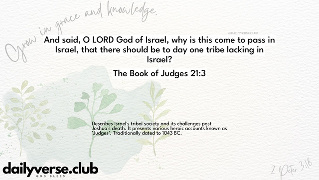 Bible Verse Wallpaper 21:3 from The Book of Judges