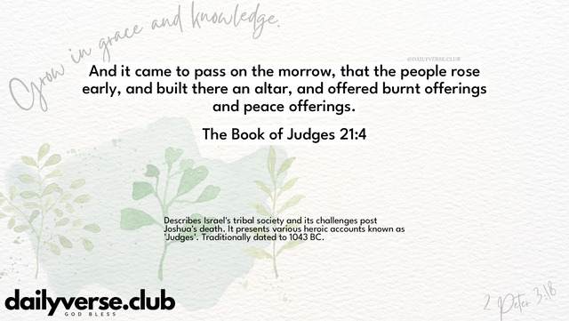 Bible Verse Wallpaper 21:4 from The Book of Judges