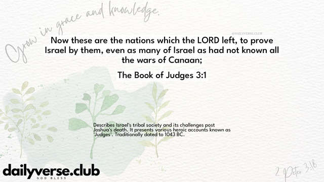 Bible Verse Wallpaper 3:1 from The Book of Judges