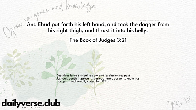 Bible Verse Wallpaper 3:21 from The Book of Judges