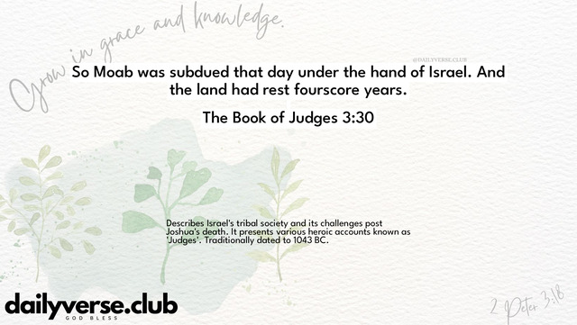 Bible Verse Wallpaper 3:30 from The Book of Judges