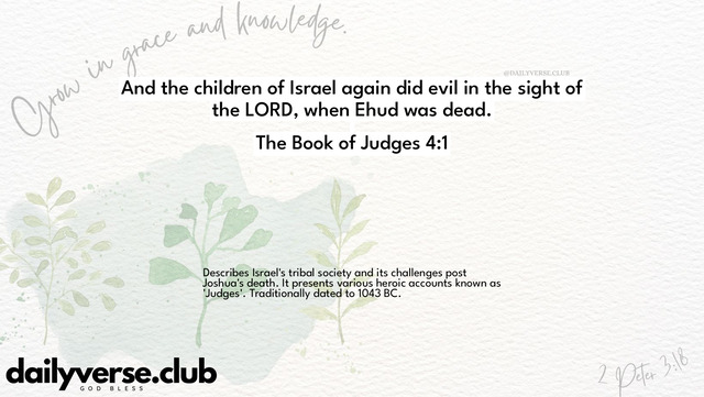 Bible Verse Wallpaper 4:1 from The Book of Judges