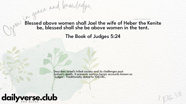 Bible Verse Wallpaper 5:24 from The Book of Judges