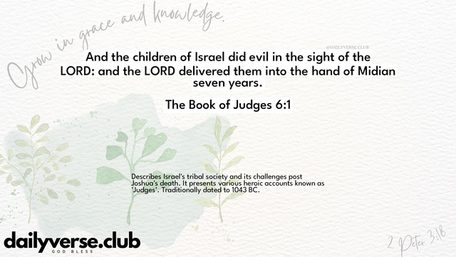 Bible Verse Wallpaper 6:1 from The Book of Judges