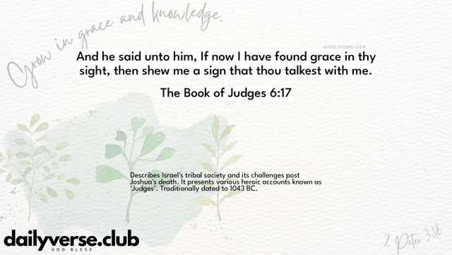 Bible Verse Wallpaper 6:17 from The Book of Judges