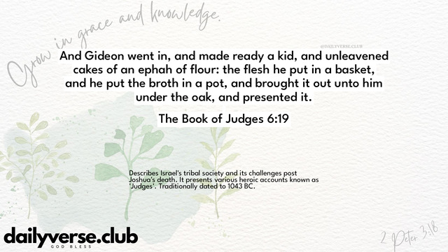 Bible Verse Wallpaper 6:19 from The Book of Judges