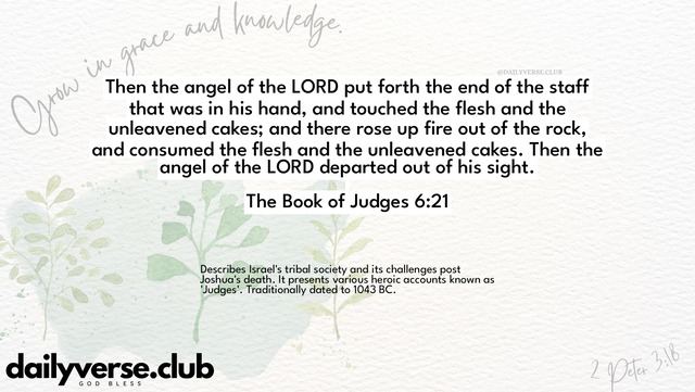 Bible Verse Wallpaper 6:21 from The Book of Judges