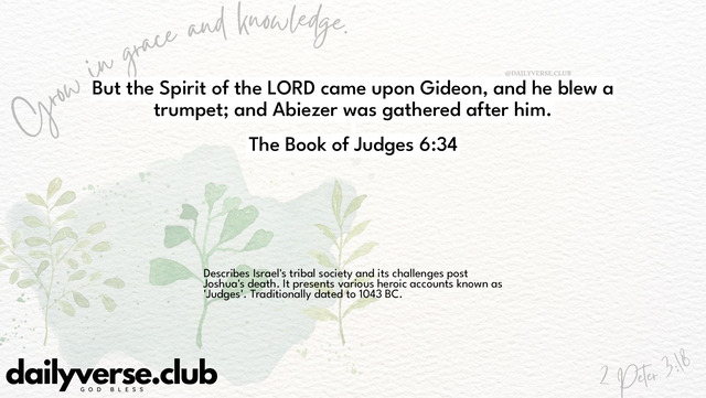 Bible Verse Wallpaper 6:34 from The Book of Judges