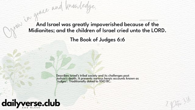 Bible Verse Wallpaper 6:6 from The Book of Judges