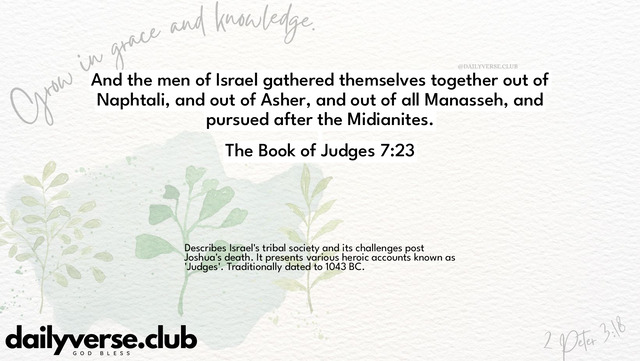 Bible Verse Wallpaper 7:23 from The Book of Judges