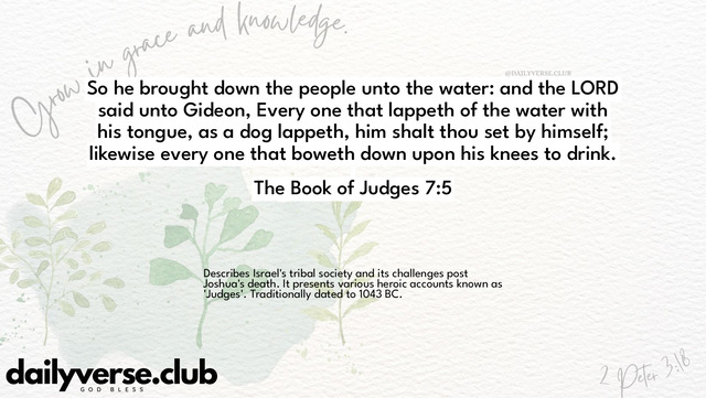 Bible Verse Wallpaper 7:5 from The Book of Judges