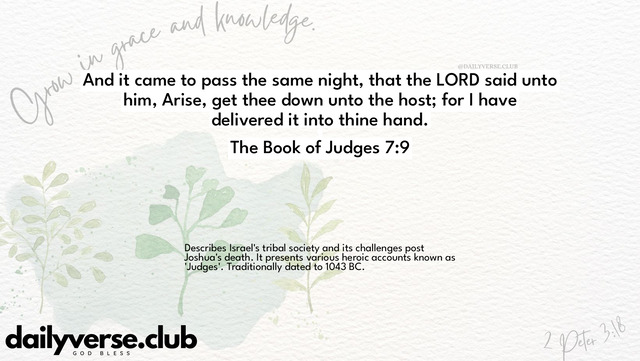 Bible Verse Wallpaper 7:9 from The Book of Judges