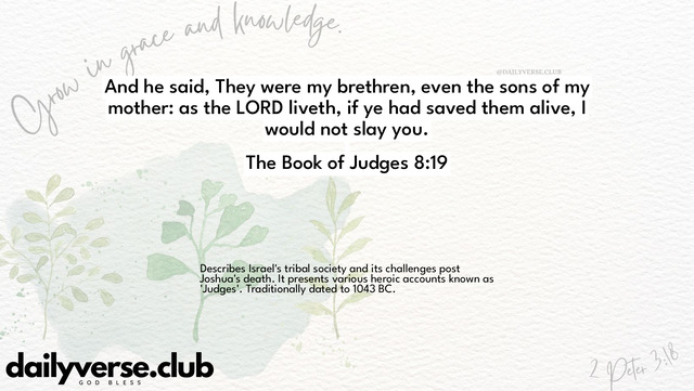 Bible Verse Wallpaper 8:19 from The Book of Judges