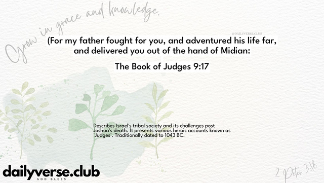 Bible Verse Wallpaper 9:17 from The Book of Judges