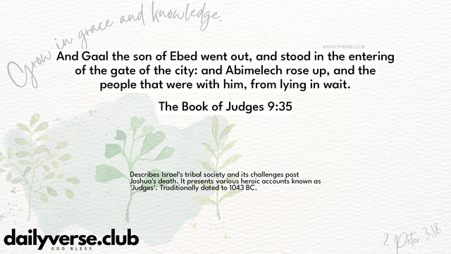 Bible Verse Wallpaper 9:35 from The Book of Judges