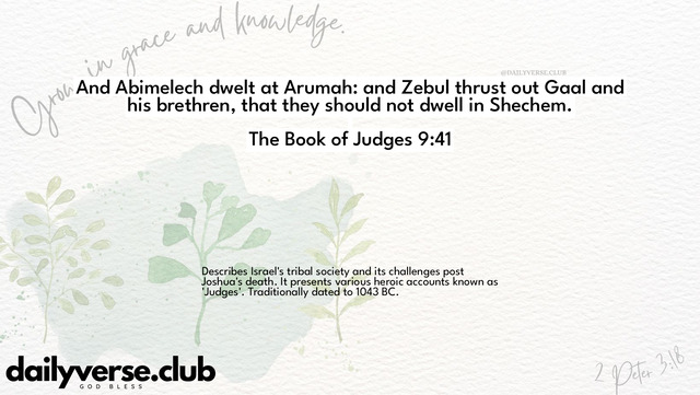 Bible Verse Wallpaper 9:41 from The Book of Judges