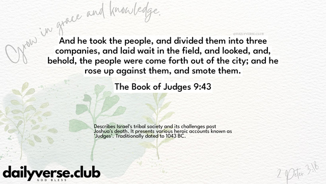Bible Verse Wallpaper 9:43 from The Book of Judges