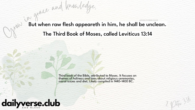 Bible Verse Wallpaper 13:14 from The Third Book of Moses, called Leviticus