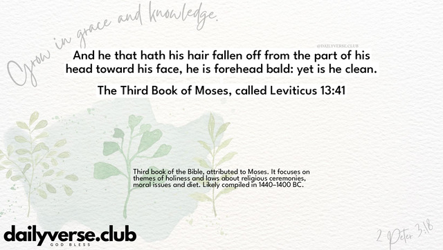 Bible Verse Wallpaper 13:41 from The Third Book of Moses, called Leviticus
