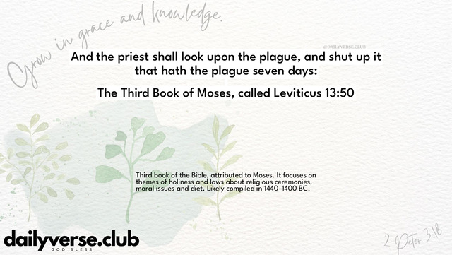 Bible Verse Wallpaper 13:50 from The Third Book of Moses, called Leviticus