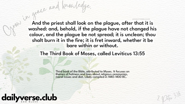 Bible Verse Wallpaper 13:55 from The Third Book of Moses, called Leviticus