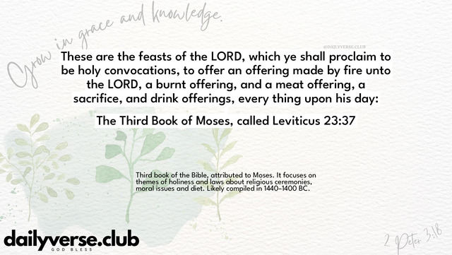 Bible Verse Wallpaper 23:37 from The Third Book of Moses, called Leviticus