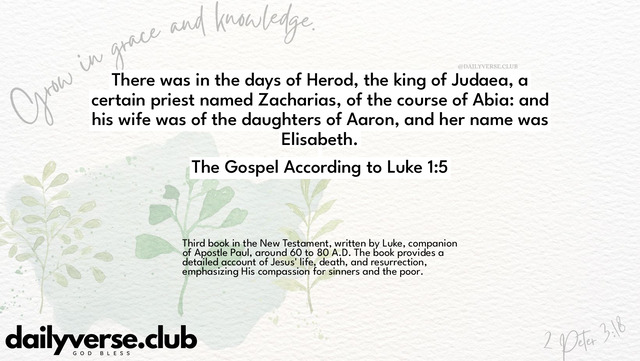 Bible Verse Wallpaper 1:5 from The Gospel According to Luke