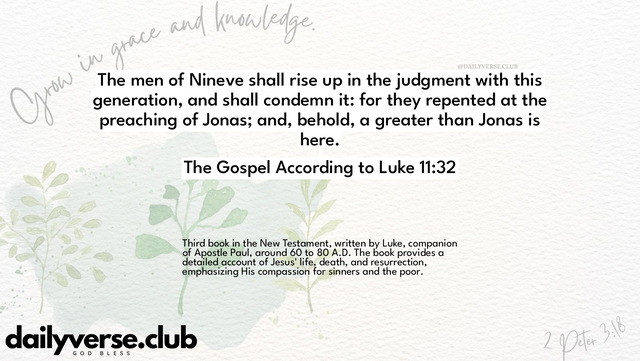 Bible Verse Wallpaper 11:32 from The Gospel According to Luke