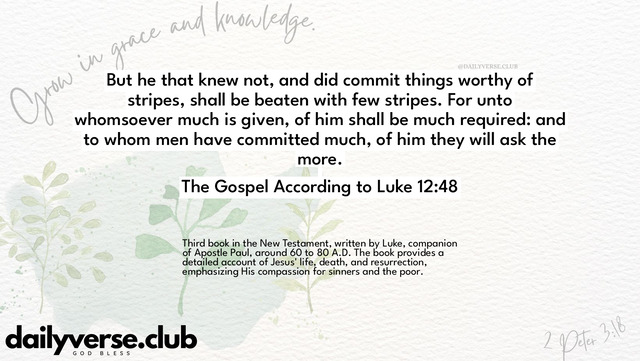 Bible Verse Wallpaper 12:48 from The Gospel According to Luke