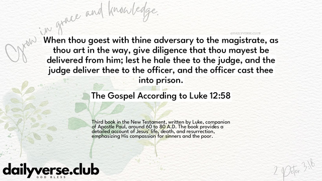 Bible Verse Wallpaper 12:58 from The Gospel According to Luke
